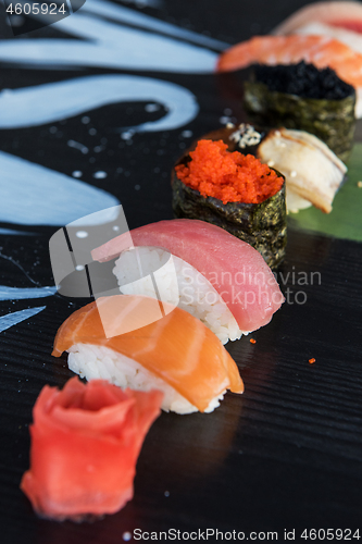 Image of Japanese seafood sushi set