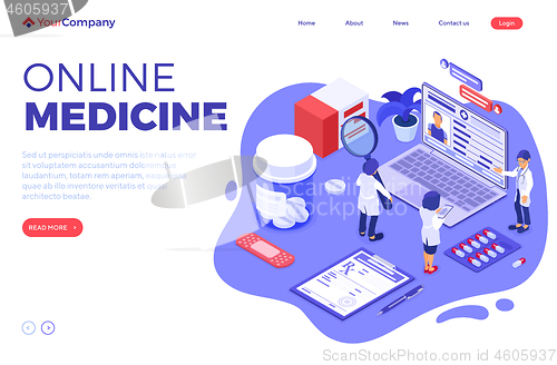 Image of Online Medical Diagnostics Isometric