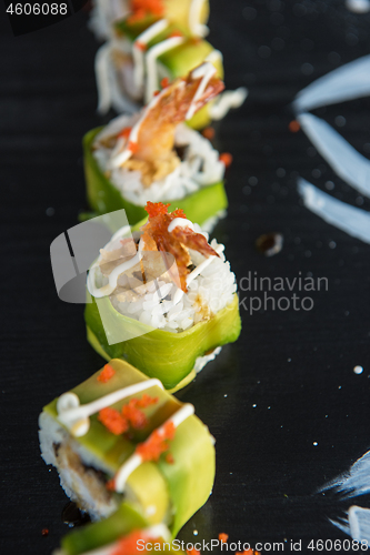 Image of Japanese seafood sushi set