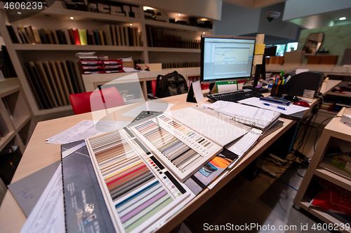 Image of Architect & Interior designer working table