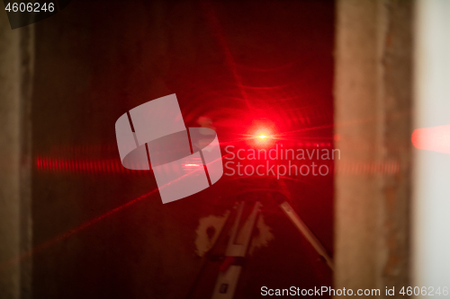 Image of Laser equipment at a construction site