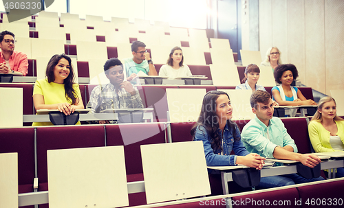 Image of group of international students at lecture