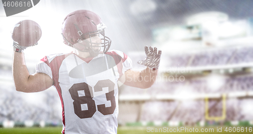 Image of american football player throwing ball