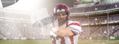 Image of american football player throwing ball