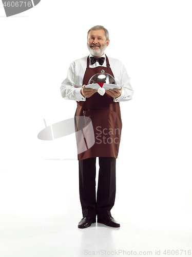 Image of Senior waiter at studio