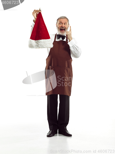 Image of Portrait of Man in Santa Claus Costume