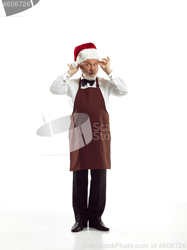 Image of Portrait of Man in Santa Claus Costume