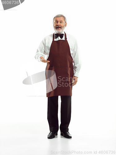 Image of Senior waiter at studio