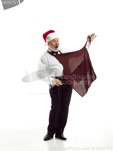 Image of Portrait of Man in Santa Claus Costume