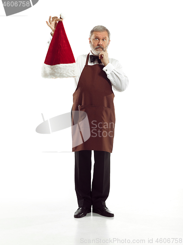 Image of Portrait of Man in Santa Claus Costume