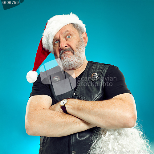 Image of Portrait of Man in Santa Claus Costume