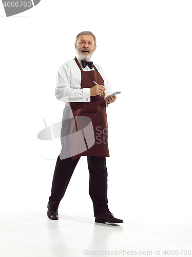 Image of Senior waiter at studio