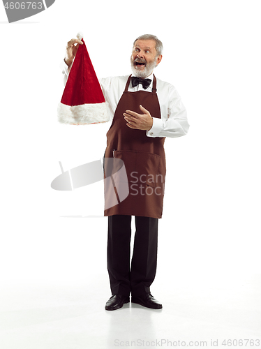 Image of Portrait of Man in Santa Claus Costume