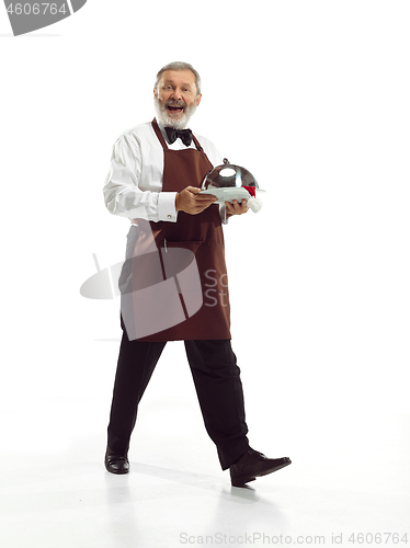 Image of Senior waiter at studio