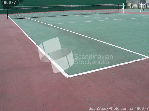 Image of green tennis court