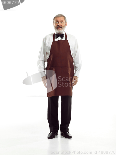 Image of Senior waiter at studio