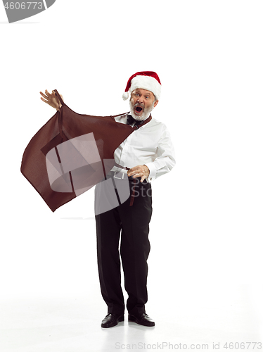 Image of Portrait of Man in Santa Claus Costume