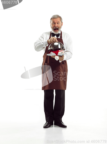 Image of Senior waiter at studio