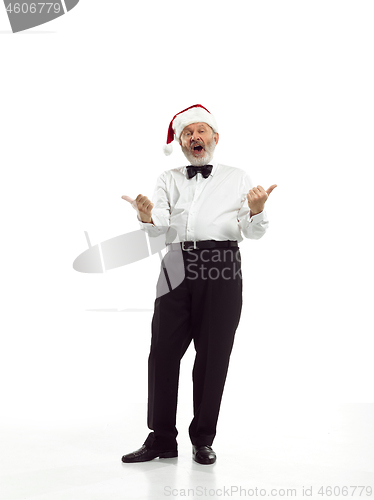 Image of Portrait of Man in Santa Claus Costume