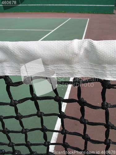 Image of tennis net close up