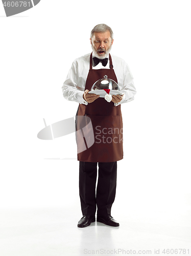 Image of Senior waiter at studio