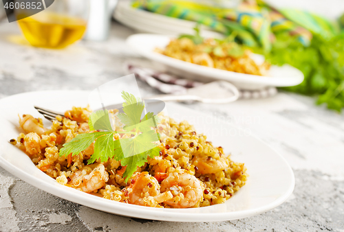 Image of bulgur with shrimps