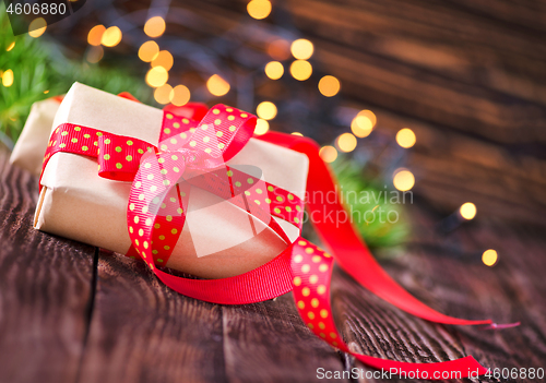 Image of presents and christmas decoration