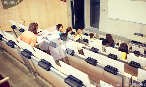 Image of international students at university lecture hall