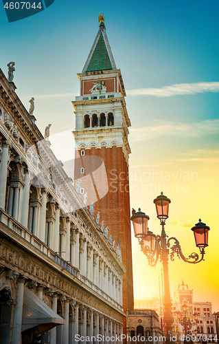 Image of Piazza San Marco at sunrise