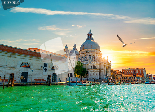 Image of Sunset over the Grand Canal