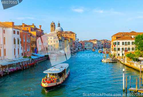 Image of Vaporetto at Grand Canal in Venice