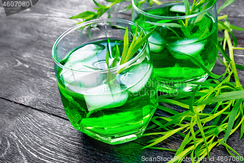 Image of Lemonade Tarragon in two glasses on dark board