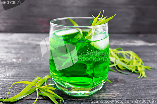 Image of Lemonade Tarragon in glass on board