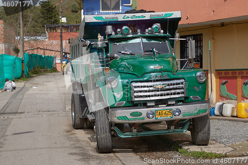 Image of Old lorry on a street