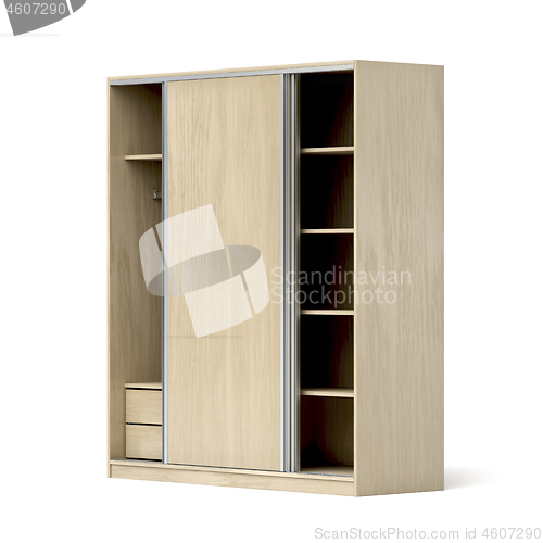 Image of Empty wardrobe with sliding doors