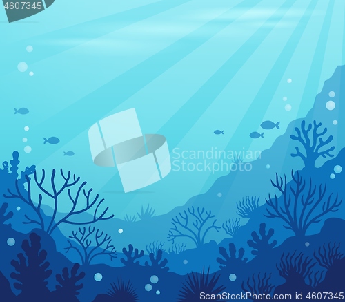 Image of Ocean underwater theme background 8