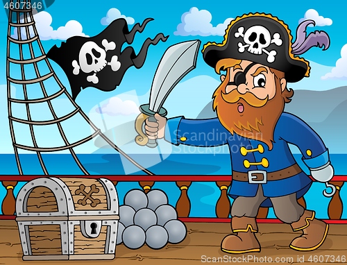 Image of Pirate holding sabre theme 4