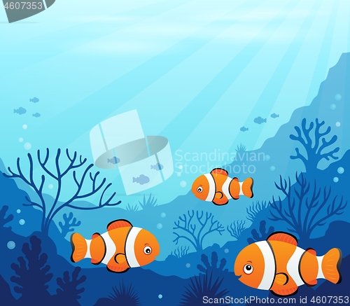 Image of Ocean underwater theme background 7
