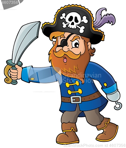 Image of Pirate holding sabre theme 1