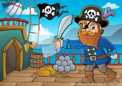 Image of Pirate holding sabre theme 3