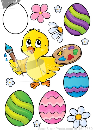 Image of Easter eggs and chicken painter set 1