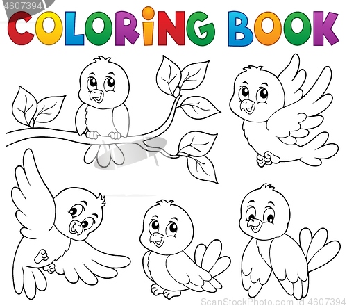 Image of Coloring book happy birds theme 1