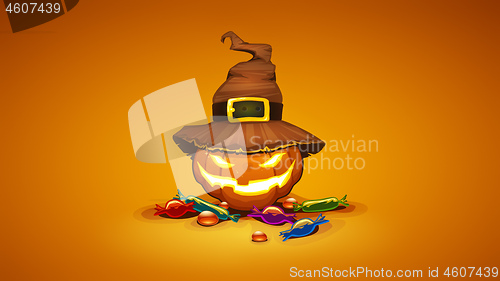 Image of Halloween pumpkin evil laughing