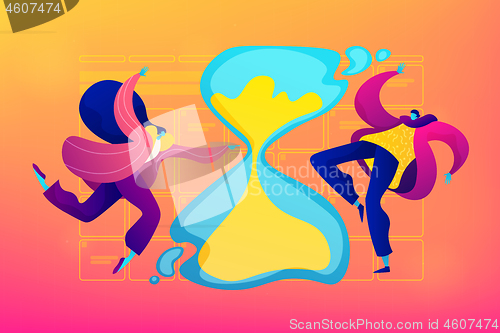 Image of Time management concept vector illustration.