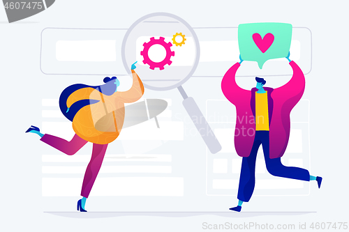 Image of SEO analytics team concept vector illustration.