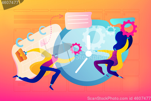 Image of Time management concept vector illustration.