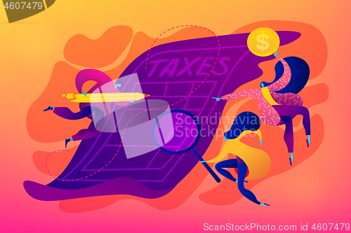 Image of Tax form concept vector illustration.