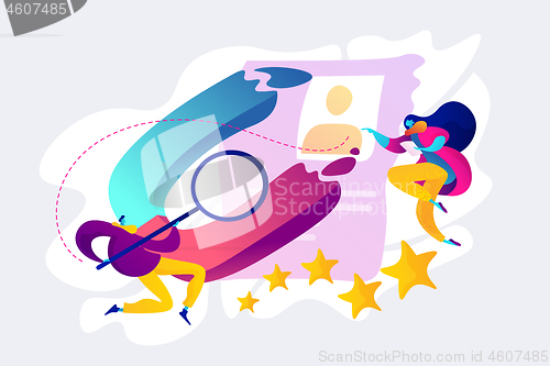 Image of Satisfaction and loyalty analysis concept vector illustration.