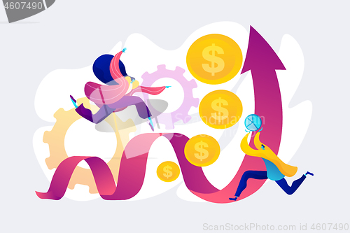 Image of Sales growth concept vector illustration.