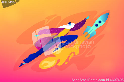 Image of Start up launch concept vector illustration.